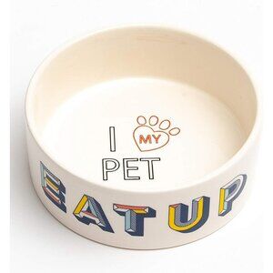 Park Life Designs EAT UP on White Medium Pet Bowl 6-1/4 in Diameter 14008